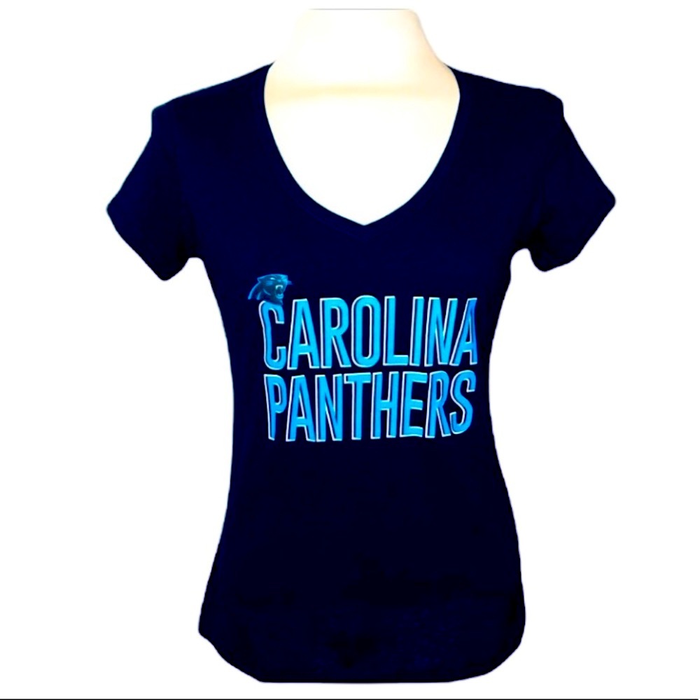 NFL Carolina Panthers Game day cotton blend graphic t shirt black M NWOT